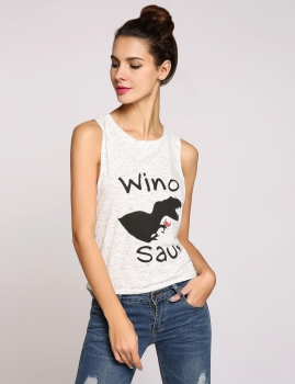 

Animal Printed Contrast Color Sleeveless Pullover Tank Top, Multicolor