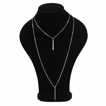 

Charm Chunky Pendant Chains Double Necklace