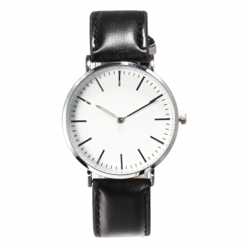 

Black Synthetic Leather Band Analog Quartz Round Wrist Watches