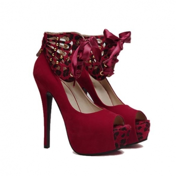 

Red New Fashion Women Ladies Sandals High Platform Pumps Peep Toe Shoes 3 Colors Heels, Multicolor