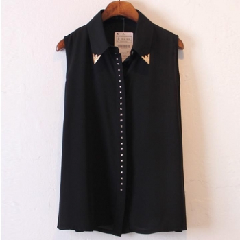 

Black Women's Sleeveless Tops Shirts & Blouses, Multicolor