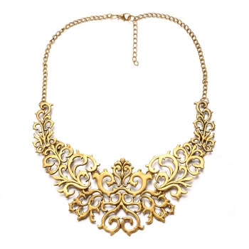 

Retro Style Hollow Out Pendant Bib Necklace