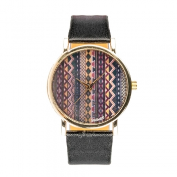 

Fashion Stripe Wave Design Watch For Women Lady Alloy PU Leather Wrist Watch HOT