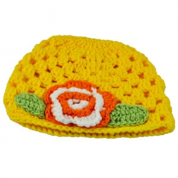 

Lovely Baby Girls' Handmade Crochet Cotton Cap Knit Wool Toddler Beanie Costume Hat Kids, Yellow