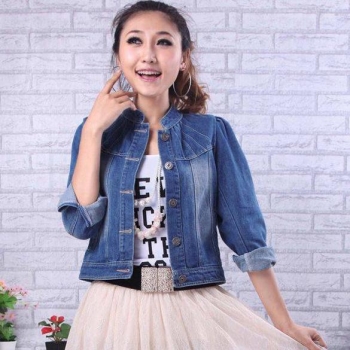 

Dark blue 2016 Trends Women's Slim Fit Jean Cloth Outwear 2 Colors 3 Size Coats & Jackets, Multicolor