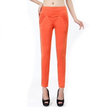 

Orange Women Harlen Colorful High-Waisted Trousers Pants, Multicolor