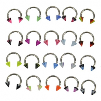 

20PCS Mix MultiColor Nose Ring Hoop Studs Rings Stainless Steel Ring