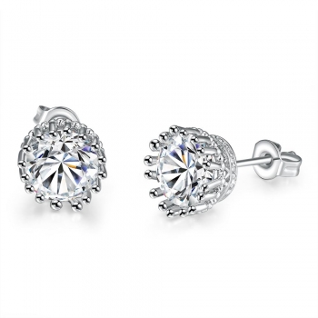 

Trendy Platinum Plated Geometric Geometric Shape Earrings