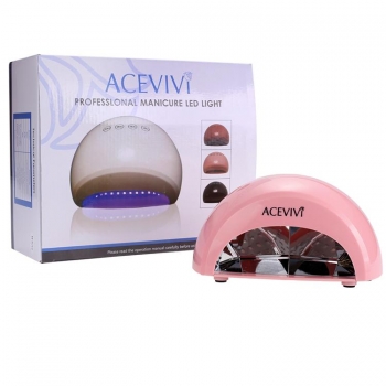 

Acevivi New Professional Nail Art 12W LED Manicure Light Lamp Curing Gel Nail Polish Dryer EU Plug White Pink, Multicolor