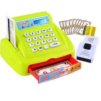 

26PCS Hot Fashion Baby Toddler Toy Plastic Supermarket Cash Register Shopping Senior Cashier Set