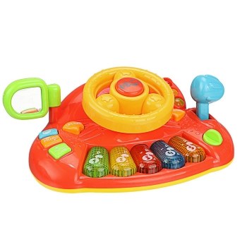 

Arshiner Baby Boy Girl Educational Development Learn and Discover Driver Toy Plastic Steering Wheel Keyboard
