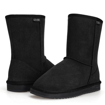 

ACEVOG Black Fashion Women Flat Casual Winter Warm Faux Fur Snow Ankle Shoes Boots, Multicolor