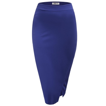 

DarkBlue Zeagoo Dark blue Fashion Sexy Ladies Women High Waist Slim Stretch Side Split Pencil Skirts, Multicolor