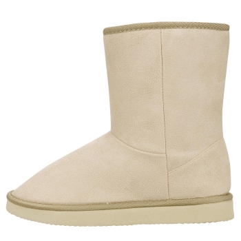 

Beige Fashion Women Winter Warm Solid Ankle Snow Flat Heel Fleece Lined Size 36-40 Boots, Multicolor