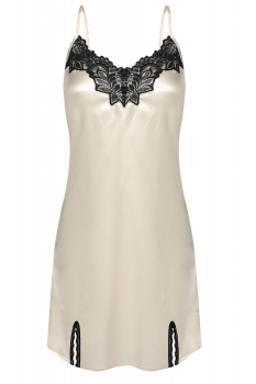 

Ekouaer Beige Women Satin Lace Splicing Nightwear Spaghetti Strap Mini Robes Shapewear & Pajamas, Multicolor