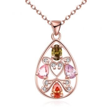 

High Quality zircon necklace 18K gold plating necklace