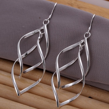 

Silver Plated Plant Shape Dangle Earrings