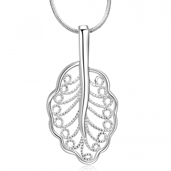 

Trendy Plant Shape Silver Plated Snake Chain Pendant Necklaces
