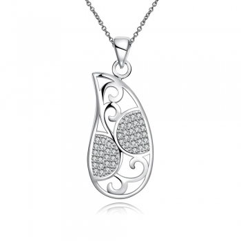 

Romantic Quality Chain Lock Bo Geometric Pendant Necklace