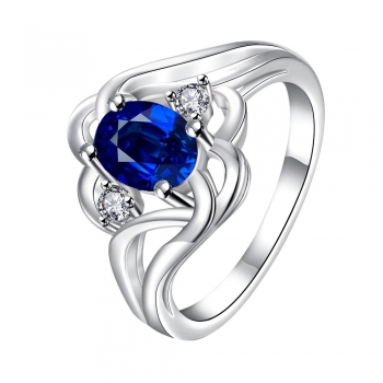

A R040-B-8 925 Silver plated for women jewelry accessories nickle free Fashion Rings, Multicolor