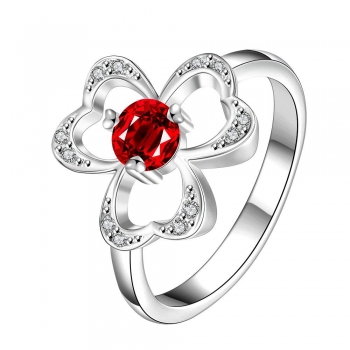 

A R041-C-8 925 Silver plated for women jewelry accessories nickle free Fashion Rings, Multicolor
