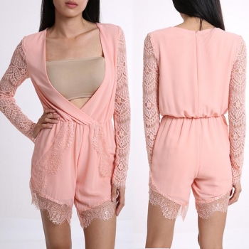 

Pink Sexy Fashion Lady Lace Club Women's Cocktail Party Clubwear Playsuit Jumpsuits & Rompers, Multicolor