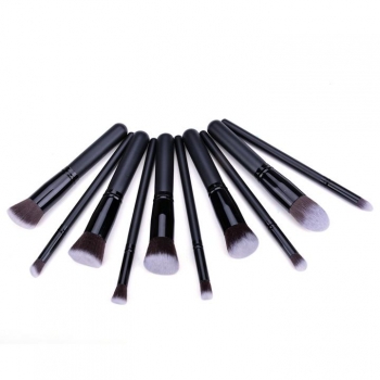 

Black 10 PCS Pro Kits Brushes Makeup Cosmetics Brush Tool Hot, Multicolor