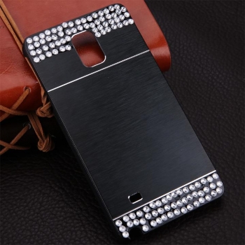 

Black Stylish New Fashion Case Skins Brushed Metal Cover For Samsung Cell Phone Accessories, Multicolor