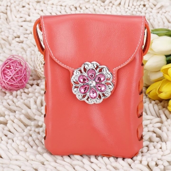 

Orange Rhinestone Embellished Crossbody Bag High Quality Bag