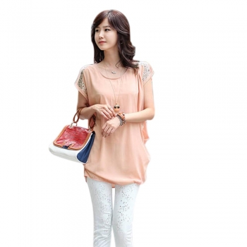 

Apricot Stylish Lady Women's Fashion Casual Loose Rhinestone Blouse Tank Tops T-Shirts, Multicolor