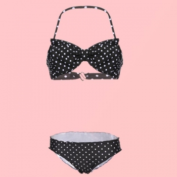 

Black New Stylish Lady Women's Fashion Halter Bikini Set Swimsuit Swimwear, Multicolor