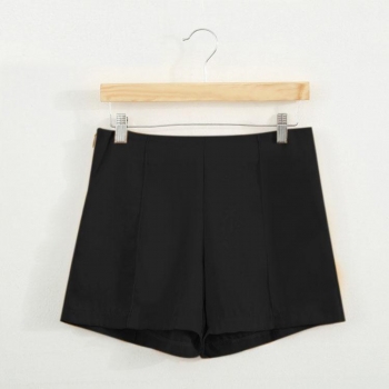 

Black New Fashion Girls Women High Waist Solid Casual Shorts, Multicolor