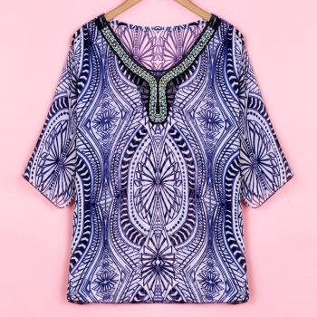 

New Fashion Women Retro Style Casual Summer Shirt