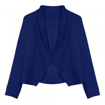 

Navy blue New Stylish Ladies Women Casual Long Sleeve Career Small Cardigan Outwear Suits & Blazers, Multicolor