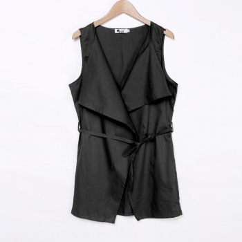

Black Stylish Sexy Ladies Women Sleeveless Cape Cardigan Jacket Coat Vests, Multicolor