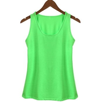 

Green Summer Beach Women Casual O-Neck Solid Sleeveless Blouse Tops Vests Tanks & Camis, Multicolor