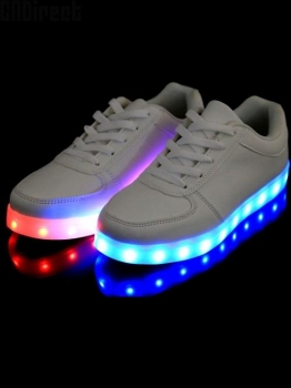 

LED Light USB Charging Lace Up Luminous Unisex Sneaker, Multicolor