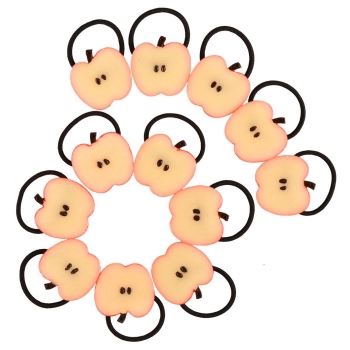

On Clearance New Fashion 12pcs Women Girls Christmas Fruit Shape Elastics Hairpin Hair Rope