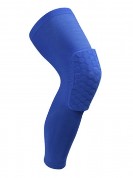 

Blue Crashproof Antislip Basketball Leg Long Protector Honeycomb Crash Knee Pad, Multicolor
