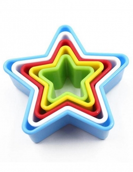 

New 5PCS"Set Plastic Cookie Cutter DIY Kitchen Cooking Cake Molds Moulds Set, Multicolor
