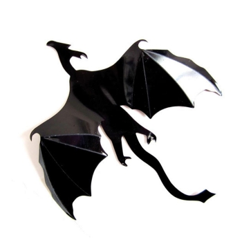 

Black 7PCS"Set 3D Dragon Wall Pterosaur Silhouettes Sticker