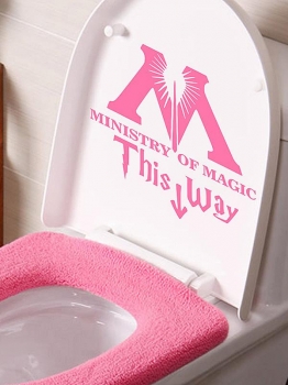 

Bathroom PVC Decal Magic Toilet Seat Letter Stickers