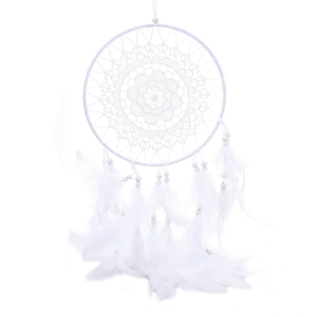 

New Vintage Style Floral Round Dreamcatcher Net with Feather Decoration Ornament