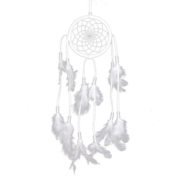 

Single Circle Feather Beaded Dream Catcher Car Charm Mirror Hanging Decoration