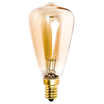 

Retro Edison Light Bulb Incandescent Teardrop Squirrel Cage Filament Light, Yellow