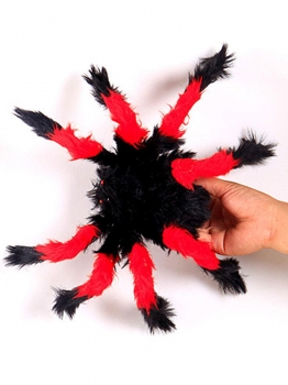 

Red New 1PC Big Plush Spider Made of Wire and Bar Halloween Party Decoration