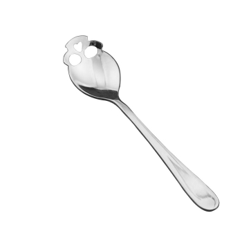 

Silver Stainless Steel Skull Shape Coffee Sugar Spoon Dessert Gothic Funny Gift, Multicolor