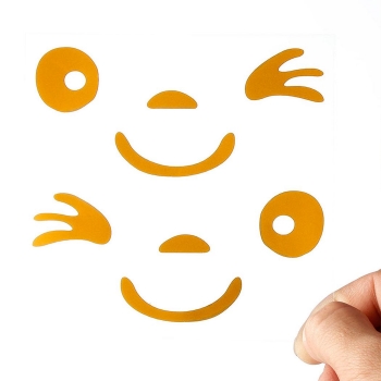 

Smiley Face 3D Decoration Sticker For Car Side Mirror Rear View Sticks, Yellow