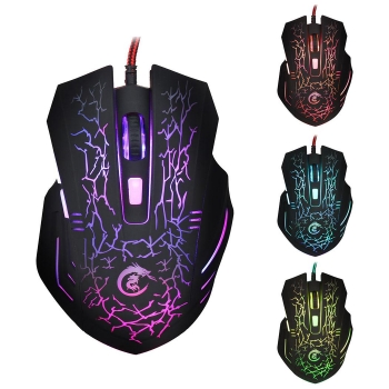 

5500DPI 6 Button Wired Optical Pro Gaming Mouse Color Changing Home Office USB Interface Mice for PC Laptop Desktop