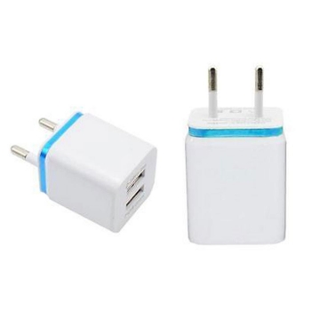 

New 2.1A Triple USB 2 Port Wall Home Travel AC Charger Adapter US"EU Plug, Multicolor